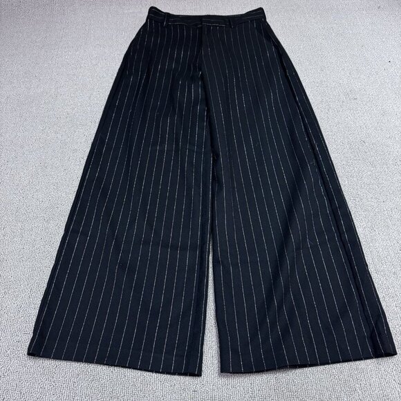 Gap Pants Black Pinstripe Pockets Women’s Size 4 Petite - Picture 5 of 12